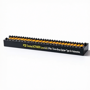 Bornier de connexion à levier pour PCB, 6 mm, 2 pôles, 7,5 mm, en laiton et cuivre, type à ressort, pour applications automobiles - Product Image 2