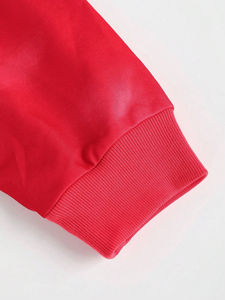 Sudadera con Capucha de Felpa para Hombre, con Estampado de Letras, Cuello con Cremallera, Manga Larga Informal para Otoño, Sudadera de Tela de Rizo / Sudadera de Felpa Francesa - Product Image 6