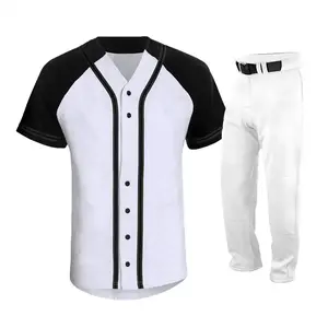 Uniforme de béisbol de equipo personalizado con pantalones de Jersey y gorra de alta calidad para sesiones de juego y entrenamiento de Liga de Jóvenes y Adultos - Product Image 3