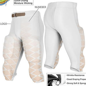 Pantalones de Uniforme de Fútbol Americano Juvenil Personalizados, Ropa Deportiva Sublimada con Talla XL, Todos los Colores, Pantalones de Entrenamiento, Servicio OEM - Product Image 2