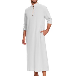 Últimos Thobes de Algodón y Seda 2026, Thobes Personalizados con Bordado de Moda, Daffah Dubai, Túnicas Turcas y Qatarias, Ropa Islámica, Vestidos Musulmanes - Product Image 2