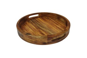 Plateau de service en bois de manguier fantaisie moderne forme ronde en gros pour la maison décorative hôtel restaurant bar ustensiles de cuisine décor de table 2025 - Product Image 2