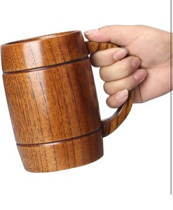 Jarra de cerveza de madera con forma clásica de jarra, duradera, elegante y construida para cervezas audaces y fiestas épicas - Product Image 2