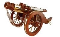 Artisanat nautique antique Décor de bureau en bois Arme Artillerie Jouets Cadeaux Décoration en bois Cadeau Pièce maîtresse antique Arme en bois