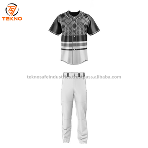 Uniforme de béisbol transpirable de alta calidad para adultos al por mayor uniformes de béisbol para hombres de color sólido impresos por sublimación de Hip Hop - Product Image 5