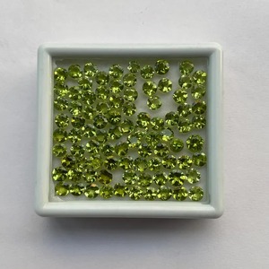 Peridoto Verde Natural al por Mayor, 5x5 mm, Corte Brillante, Facetado, Piedras Preciosas Sueltas, Certificado por Terceros, 0.5-1 Quilates, para Joyería - Product Image 2