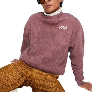 Lightweight Cotton Blended Acid Wash <b>Sweatshirt</b> for Men Winter Casual Stylish Design Quick Dry Breathable Daily Wear - Product Image 4