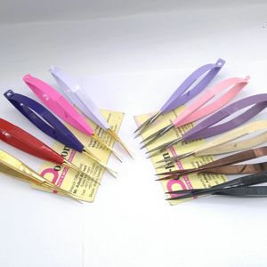 Precio al por mayor Color recubierto y acabado de plasma tijera de resorte de acero inoxidable logotipo personalizado manicura/tijera de resorte de cejas - Product Image 1