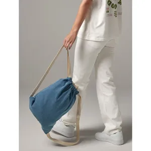 Mochila Deportiva de Mezclilla Personalizable para Promoción de Gimnasios y Eventos Deportivos - Product Image 4