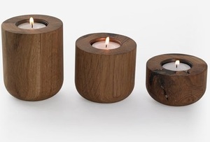 New Design Wooden <b>Candle</b> Holder <b>set</b> of three for Home Decor - Product Image 2