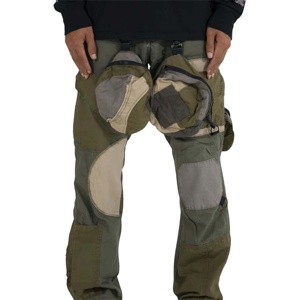Men's Casual Patchwork Cargo Pants Lightweight Canvas Soft for Everyday Wear and Relaxed Outfits - Product Image 1