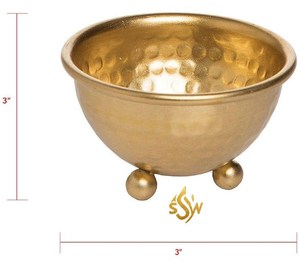 Bol en laiton du fournisseur en gros Fabricant indien Bol en métal idéal Meilleur fournisseur Conception martelée Dernière arrivée Style japonais - Product Image 3