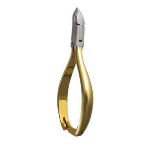 Peau morte enlevant la pince à cuticules des ongles poignée en or pointe pointue avec ressort unique 4 "soins de beauté manucure pinces à ongles - Product Image 1