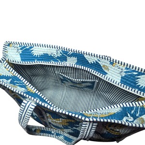 100% Cotton Handblock Printed Shoulder Large <b>Tote</b> <b>Bag</b> Women's Eco-Friendly <b>Bag</b> - Product Image 3