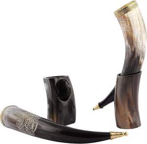 Auténtico Cuerno Vikingo de Búfalo Pulido Hecho a Mano, Souvenir Ecológico, Exquisito Estilo Religioso de Animales, Apreciación del Naturaleza - Product Image 5