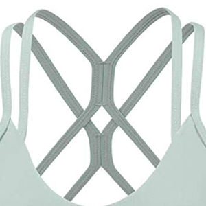 Soutien-gorge de sport sans couture léger et respirant pour femme, soutien moyen, coussinets amovibles, grande taille, devant uni - Product Image 6