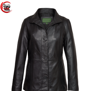 Blazer taux de gros sur mesure vente chaude nouveau design de luxe meilleurs trucs femmes blazer en cuir - Product Image 2