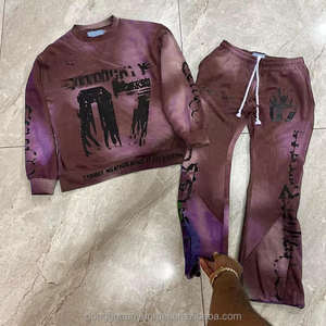 Terry Fleece Vintage Quick Dry Breathable Comfortable Sports Sweatshirt and <b>Shorts</b> Set for <b>Men</b> Plus Size 100% Cotton - Product Image 3