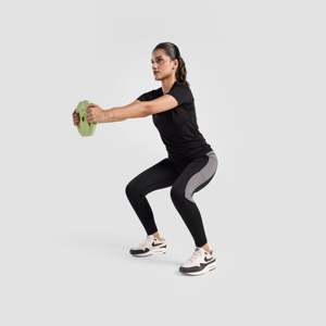 กางเกงโยคะลายเลเซอร์สีดำ ไซส์ 3XL ผ้าถักหนัง PU พร้อมคุณสมบัติควบคุมหน้าท้อง กางเกงเลกกิ้งไนลอนผสมสแปนเด็กซ์เก็บความร้อน ลายมัดย้อม - Product Image 4