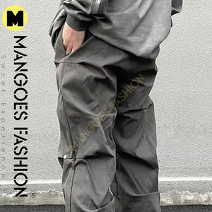 กางเกงคาร์โก้ทรงปกติสำหรับผู้ชาย สไตล์สตรีทแวร์ สีสั่งทำได้ สไตล์เทคแวร์ Y2K ผ้าคอร์ดูรอย ระบายอากาศได้ดี ผลิตจากผ้าฝ้ายและโพลีเอสเตอร์ หลายแบบ - Product Image 3
