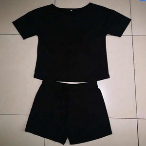 OEM Custom Wholesale Girls and Women Pajamas Bulk <b>Pyjamas</b> Set Sleeping Suit Round Neck Modal Homewear t Shirts and Shorts - Product Image 4