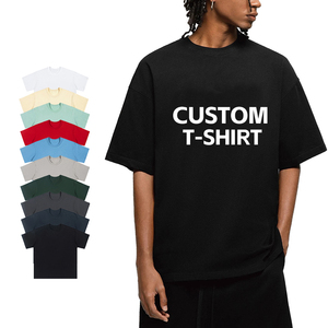 Camisetas en blanco para hombre con logotipo personalizado OEM, camisetas personalizadas de gran tamaño unisex de algodón 100% de alta calidad, camisetas de tu propia marca - Product Image 1