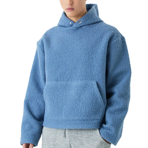 New Arrival Custom Men's Half Zip <b>Sherpa</b> Men <b>Hoodie</b> Jacket With Pouch Muff Pocket Sale Bulk 2024 - Product Image 6