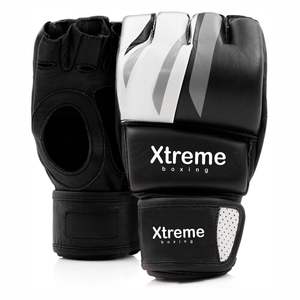 Guantes de Boxeo MMA sin Dedos (Cuero PU) - Absorción de Humedad, Palma Reforzada para Entrenamiento Deportivo/Gimnasio para Adultos - Product Image 5