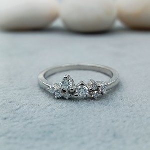 Anillo de Diamantes de Plata 925 con Corte Brillante Solitario de Lujo Personalizado, 100% Satisfacción, Regalo de Moda para Fiesta de Compromiso, Aniversario de Bodas - Product Image 1