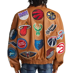 Chaqueta Universitaria de Cuero Bordada Personalizada, Personalización Completa Disponible, Chaqueta Universitaria de Alta Calidad - Product Image 4