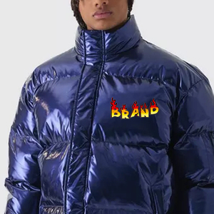 Casual mens puffer <b>jackets</b> with detachable hood breathable <b>padding</b> and <b>waterproof</b> shell for outdoor winter use - Product Image 3