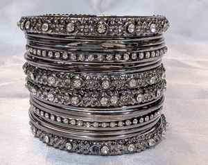 Luxurious and Stylish antique designer bangles <b>set</b> studded with zircon diamond for <b>women</b> party wear wedding wear <b>gifting</b> - Product Image 2