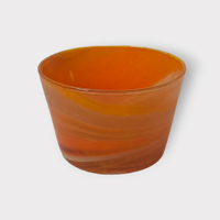 Bougie votive en verre soufflé à la main, orange, en verre sodalime, artisanat indien moderne et luxueux, pour décoration intérieure, Noël, porte, maison, verrerie