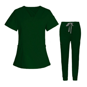 Conjuntos de Uniformes Médicos Unisex, Camiseta de Manga Corta con Cuello en V y Bolsillos, Uniforme Médico Personalizable de Alta Calidad - Product Image 2