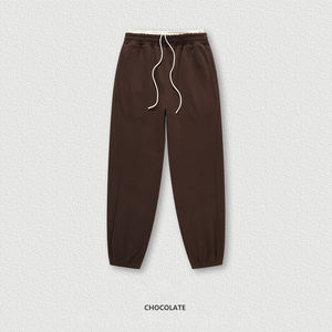 Conjunto de 2 piezas de pantalones de chándal de gran tamaño para mujer, cuello redondo personalizado, lavado ácido, algodón, peso pesado, lentejuelas, lavado a la piedra - Product Image 5