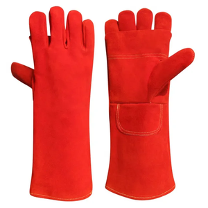 Artículo de nueva tendencia, tasa de fábrica, guantes de trabajo de soldador de etiqueta privada, Material de la mejor calidad, guantes de soldadura de seguridad exigidos por el cliente - Product Image 5