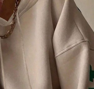 Hip Pop Street femmes à capuche ample ajusté grande bouffée impression Logo conception à capuche grande taille femmes sweat complet sur les manches logo - Product Image 4