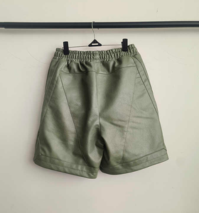 Shorts pour hommes nouveauté Short cargo en cuir pour hommes, couleur personnalisée, taille haute, short unisexe solide à cordon de serrage - Product Image 2