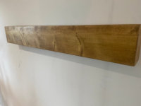 Étagère murale flottante en bois massif avec finition naturelle épaisse, design artisanal pour la décoration intérieure et l'intérieur moderne