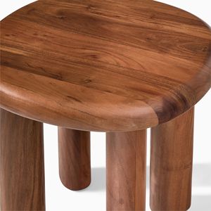 Mesa auxiliar en forma de madera maciza de estilo moderno nórdico para sala de estar, entrada, dormitorio, café, té, muebles para servir, sofás, mesa de esquina - Product Image 3