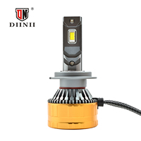 DIINII E8PRO-H7 Ampoule de phare LED de voiture en aluminium super lumineuse 130W 13000LM 12V Canbus 6000K Blanc Adaptation universelle