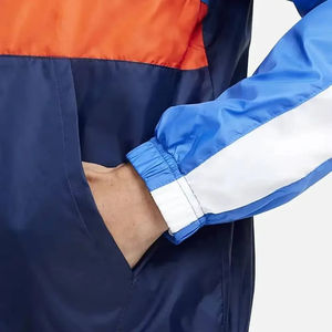 Combinaison coupe-vent à capuche pour homme, imperméable, respirante, séchage rapide, légère, en polyester/nylon, streetwear, logo personnalisé - Product Image 6