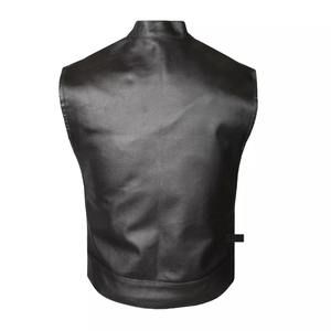 Chaleco de cuero genuino para motorista, prenda de cuero Original para motocicleta, maximiza el desgaste - Product Image 5