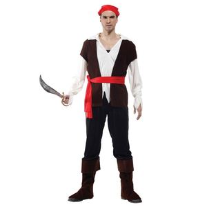 Costume de pirate pour homme adulte, Captain Jack Sparrow, pour Halloween, carnaval des Caraïbes, fête costumée, cosplay - Product Image 1