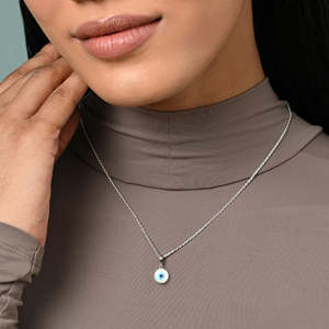 Compre Colgantes de Plata de Ley 925 de Primera Calidad para Mujeres y Niñas, con Engaste de Bisel, Baño de Rodio, Oro Rosa, Platino, Zirconia y Moissanita - Product Image 3