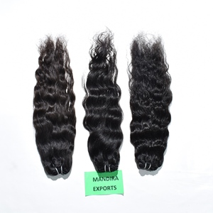 100% Raw Unprocessed Virgin Cuticle Aligned Indian Loose Wave Wavy <b>Bundles</b> Remy Human Hair Extensions Fusion Machine Double Weft - Product Image 3