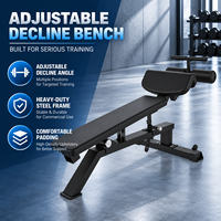 Banc de musculation inclinable réglable BN Commercial pour la musculation des abdominaux et des pectoraux en salle de sport, équipement de fitness