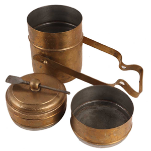 Cuivre Tiffin Box trois conteneurs Tiffin Box Pique-Nique Tiffin Box Avec Poignée Au Prix De Gros Pas Cher De L'Inde - Product Image 3