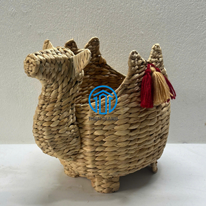 ตะกร้าอูฐผักตบชวาประดับตกแต่งบ้านสำหรับตกแต่งบ้านหัตถกรรมเวียดนาม - Product Image 4