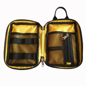 Genuine Leather Customised Travel <b>Women</b> Cosmetic Organizer Makeup <b>Toiletry</b> <b>Bag</b> with Handle, Genuine Leather - Product Image 1